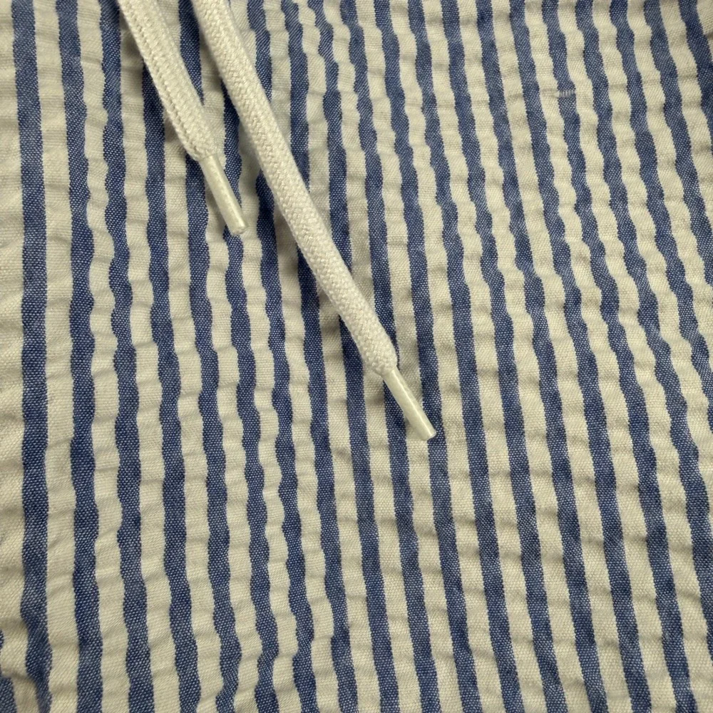 J. Crew Board Shorts Men's 29 Blue Seersucker Striped Swim Trunks Cargo Pocket